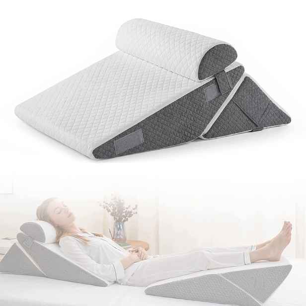Polštář Memory Foam 3V1, Nastavitelný Pro Čtení A Spaní