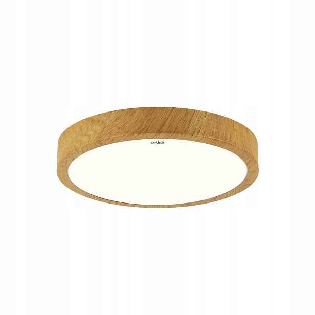 Struhm Stropní Svítidlo Atut dub/bílá Ø28 cm 18W 4100K IP44
