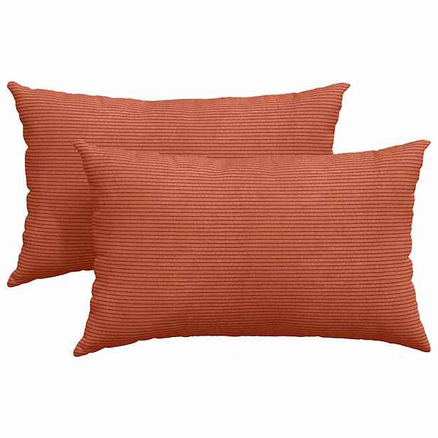 vidaXL Pohovkové polštáře 2 pcs Červená oranžová 50 x 30 cm