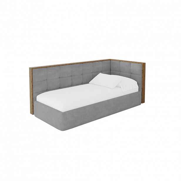 ALTDECOR JEDNOLŮŽKOVÁ POSTEL pro mládež s úložným prostorem, vlevo - SOVY 80x200 šedá