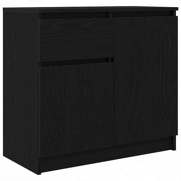 vidaXL Příborník se zásuvkou Černý dub 71x35x65 cm kompozitní dřevo