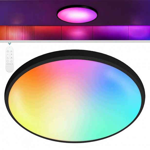 Lampa Stropní Svítidlo Led Rgb Bílá Cct 2700K-6500K Wifi Dálkový Ovladač Rf Aplikace