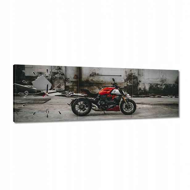 Hodiny 90x30 Červené Ducati Motocykl