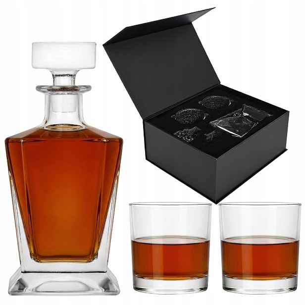 Karafa na whisky 2 sklenice Imperial Dárek v krabičce Sada Svatba Narozeniny