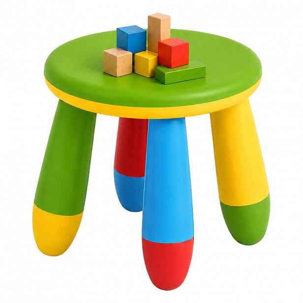 Relaxdays STOLIČKA Barevná dětská plastová výška sedu 26 cm