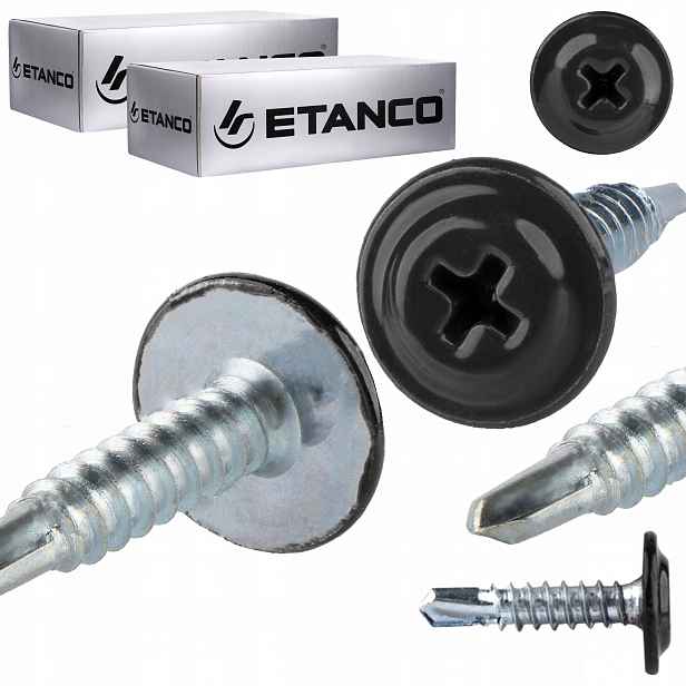 Samovrtné podložky 4,2 x 19 mm Ral 9005 500 ks Etanco Gm-b
