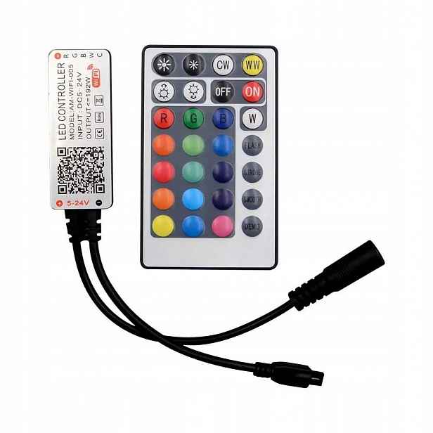 V-tac Ovladač Led pásků Rgbw Cct 12V/24V Wi-fi Google Home Alexa, Dálkové ovládání
