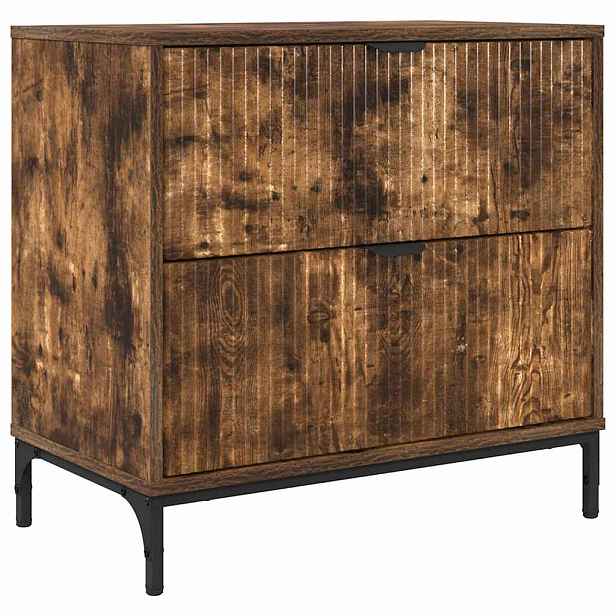 vidaXL Noční stolek Kouřový dub 63,5 x 36 x 61 cm Kompozitní dřevo