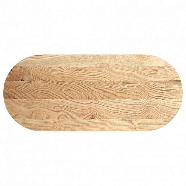 vidaXL Stolní deska 140x60x2 cm masivní dub oválný