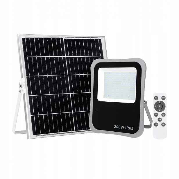 Bares Moderní venkovní solární svítidlo 200W Led 4000K+DÁLKOVÝ Ovladač