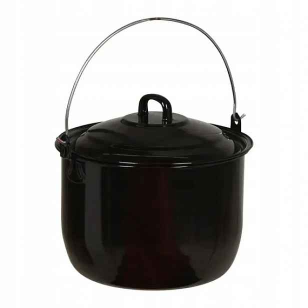 hrnec závěsný s poklicí, 20cm, 3,3l, smalt/uhlíková ocel, černý, 387170