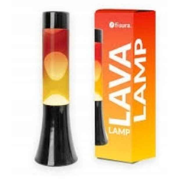 Lávová lampa magma Lava Lawa lampička kov/sklo 0237 černá/červená 31 cm Fisura