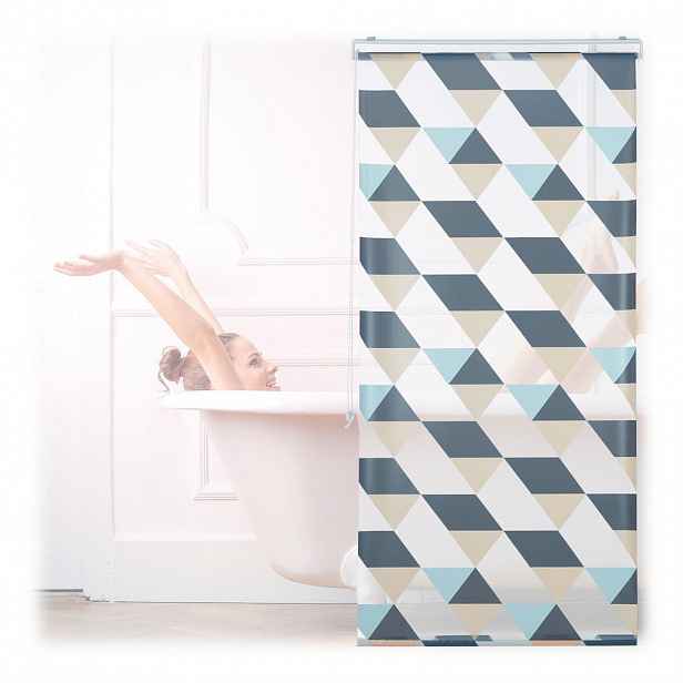 Relaxdays ROLETA Šedá geometrický vzor 80x240 cm