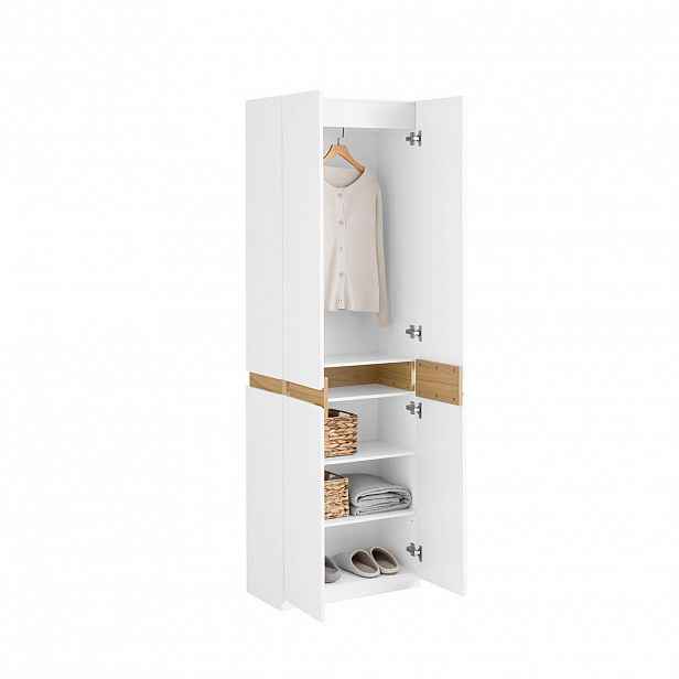SoBuy VYSOKÁ SKŘÍŇ se 4 dveřmi Bílá 61x30x192cm Moderní