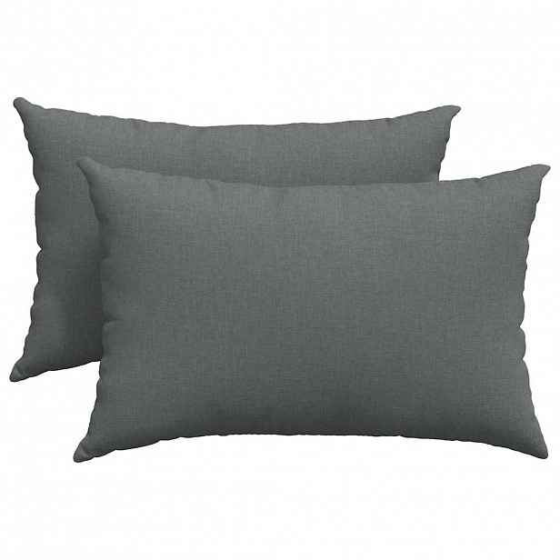 vidaXL Pohovkové polštáře 2 ks textil Tmavě šedá 60 x 40 cm