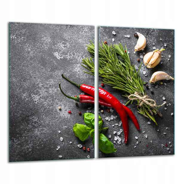 7v1 Skleněná Krájecí Deska 2x 30x52 Paprika