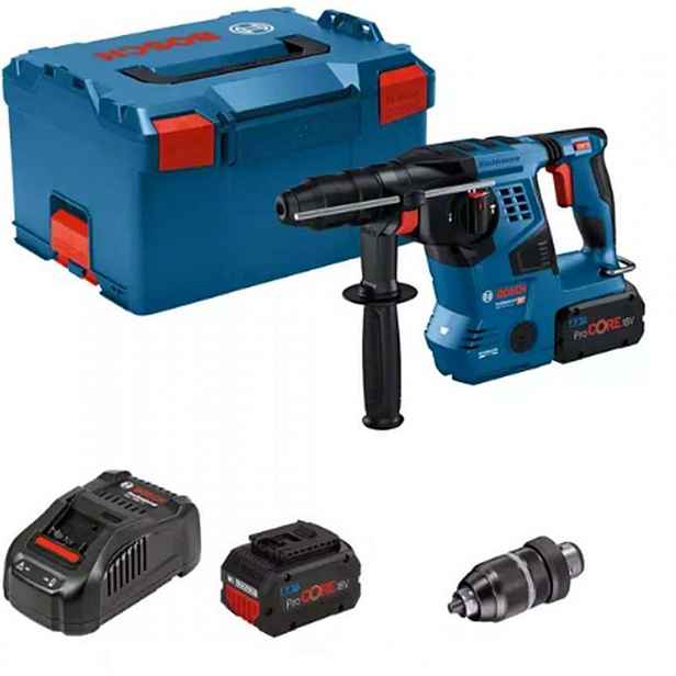 Bosch - 18V AKU vrtací kladivo SDS Plus, 2x aku 8,0 Ah ProCORE, nabíječka 0611921002