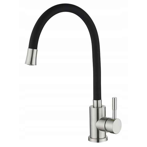 Černá kuchyňská a koupelnová baterie Flex, flexibilní, Nerezová ocel 304