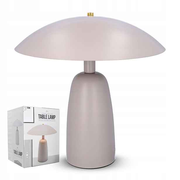 Noční lampa do ložnice s béžovým stínítkem, 36 cm, vhodná pro kontakt