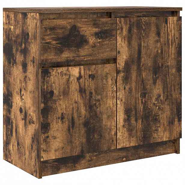 vidaXL Příborník se zásuvkou Kouřový dub 71x35x65 cm kompozitní dřevo