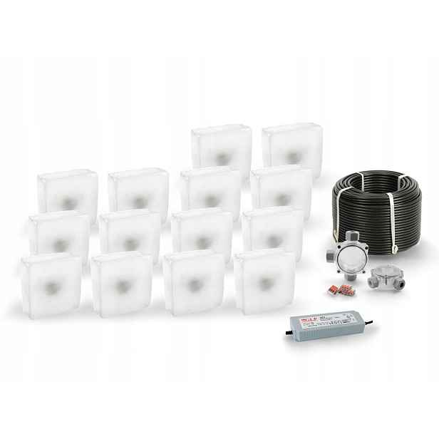 14x Led nájezdové svítidlo 12V IP68 Bc 15x15 cm