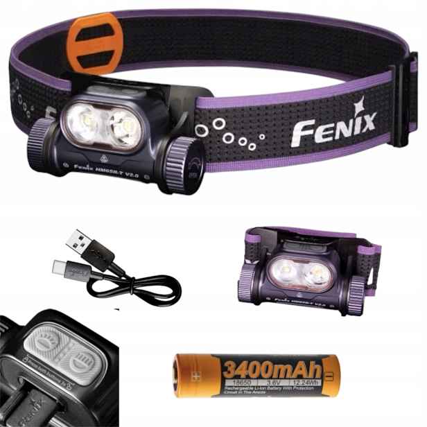 Čelovka Fenix HM65R-T V2.0 tmavě fialová