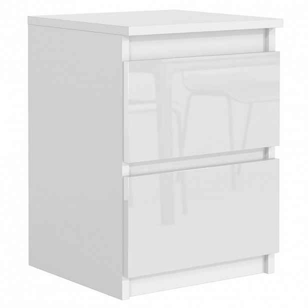 RAUMHIRSCH FURNITURE NOČNÍ STOLEK bílý, lesklý 40/55/39