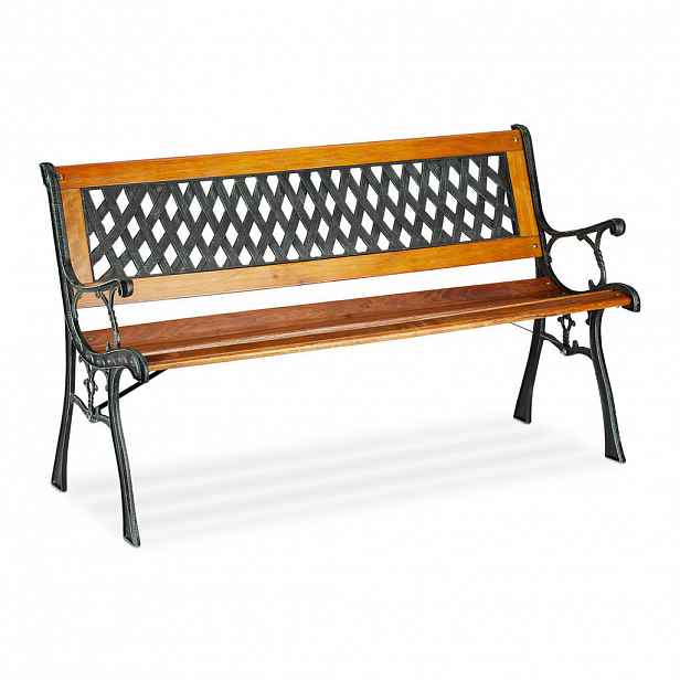 Relaxdays LAVICE Hnědá Černá Zelená 2místná 125 cm