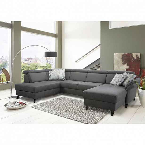 Sit & More SEDACÍ SOUPRAVA, textil, antracitová