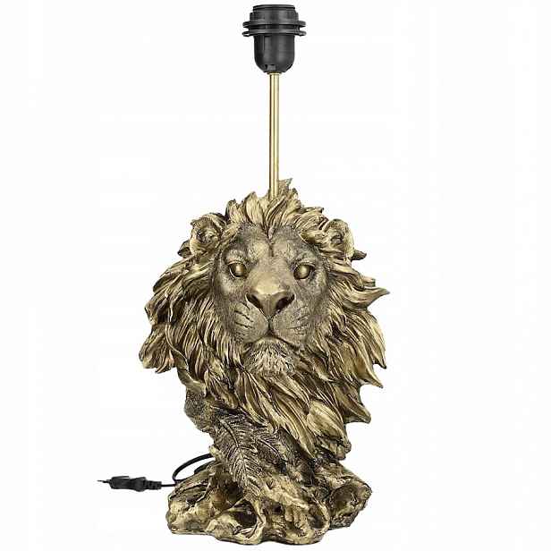 Stolní Lampa Noční Lev Zlatá 47 cm E27 Do Obývacího Pokoje Domu Glamour