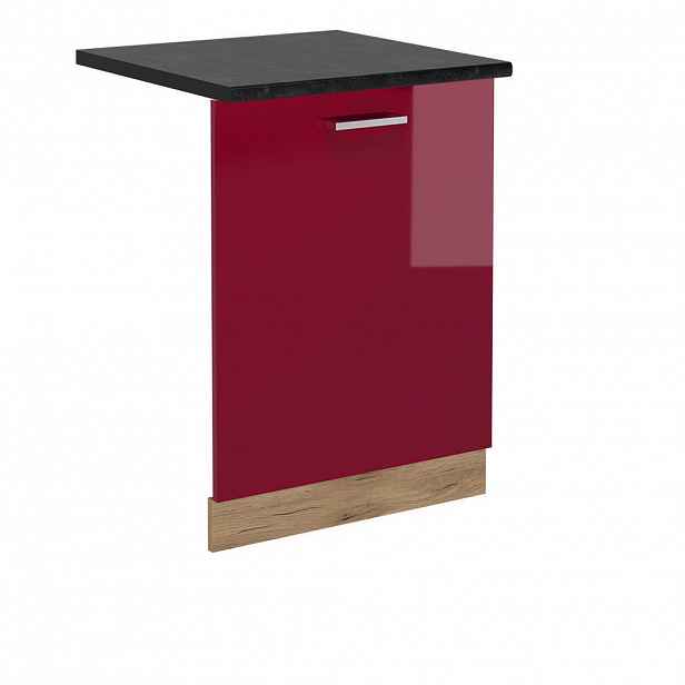 Vicco ČELNÍ PANEL MYČKY R-Line Červená vysoký lesk 60 cm , PD Antracit