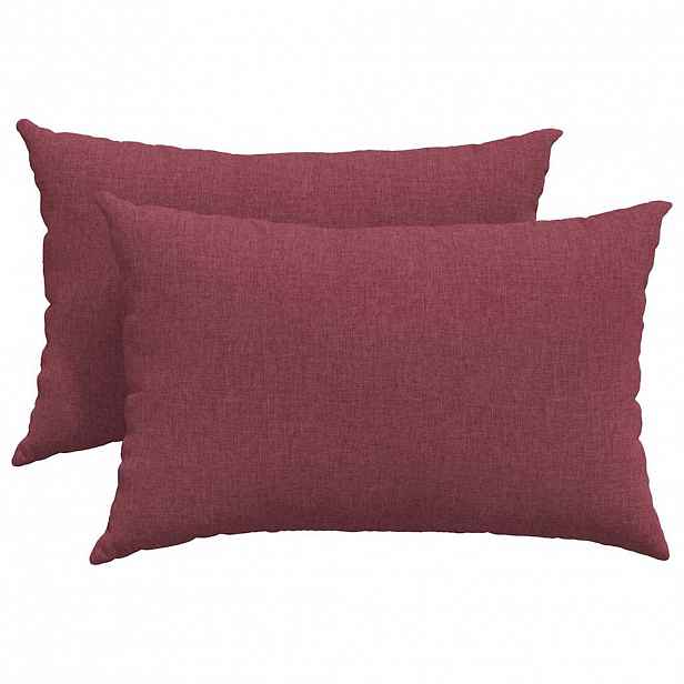 vidaXL Pohovkové polštáře 2 ks textil Víno Červené 60 x 40 cm