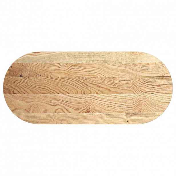 vidaXL Stolní deska 140x60x4 cm masivní dub oválný