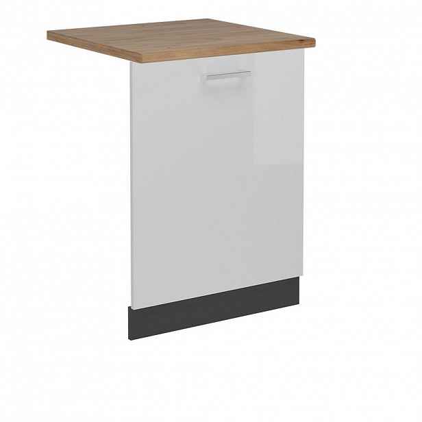 Vicco PŘEDNÍ PANEL R-Line Bílá vysoký lesk 60 cm , PD Dub