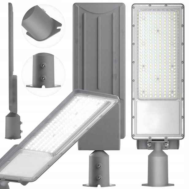 Led venkovní pouliční lampa 150W Silná, nastavitelná na parkoviště, hřiště, IP65