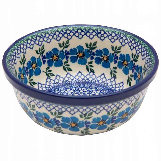 Miska na polévku musli 16 cm Umělecká keramika Bolesławiec 1382 Květiny