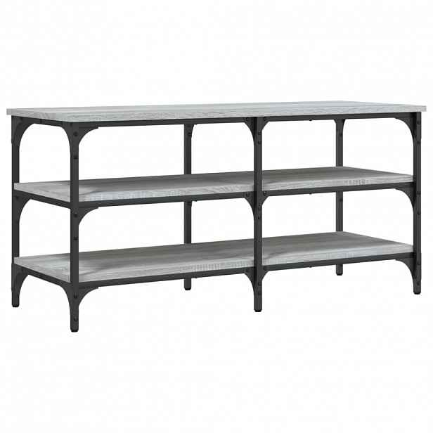 vidaXL Lavice s botníkem šedá sonoma 100x38,5x49 cm kompozitní dřevo