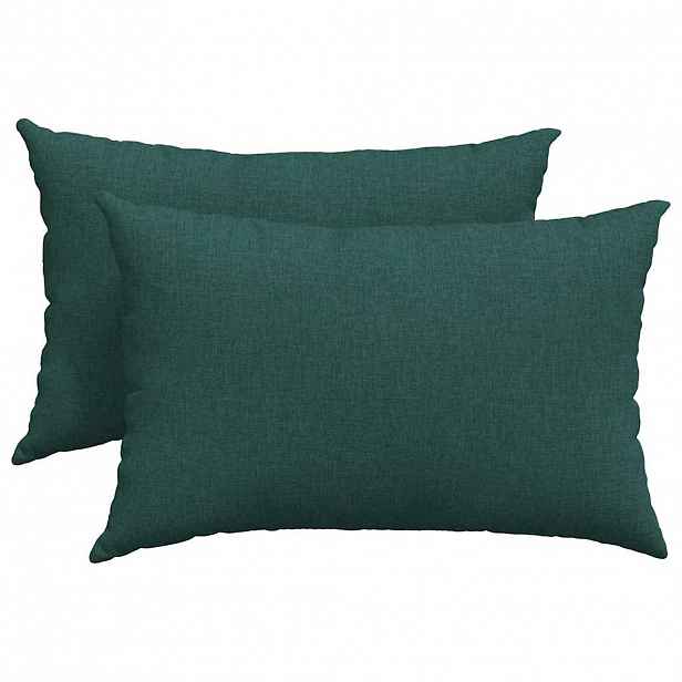 vidaXL Pohovkové polštáře 2 ks textil Tmavě zelená 60 x 40 cm