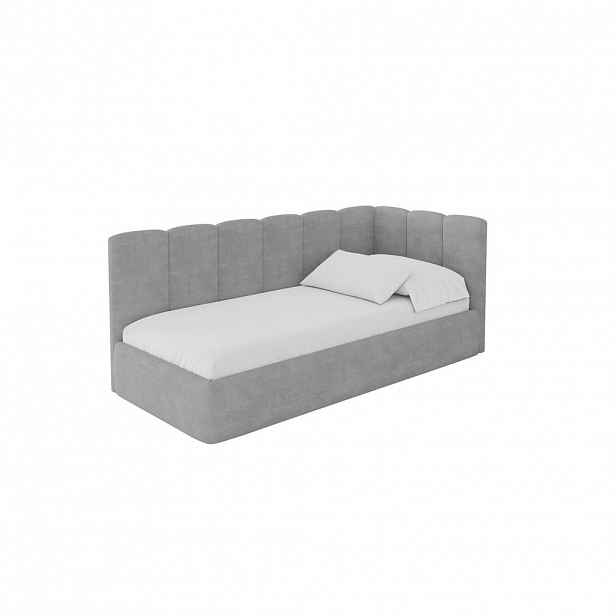 ALTDECOR JEDNOLŮŽKOVÁ POSTEL pro mládež s úložným prostorem, vlevo - DEXY 80x200 šedá