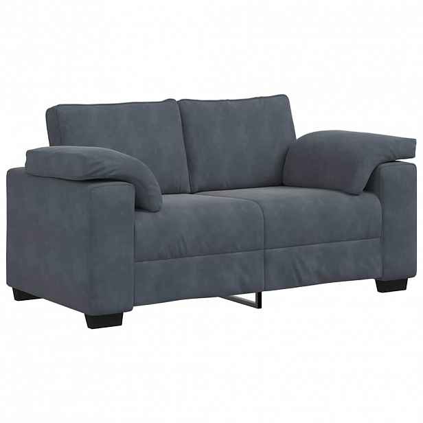 vidaXL Loveseat Sofa Tmavě šedá 160x77x82 cm samet