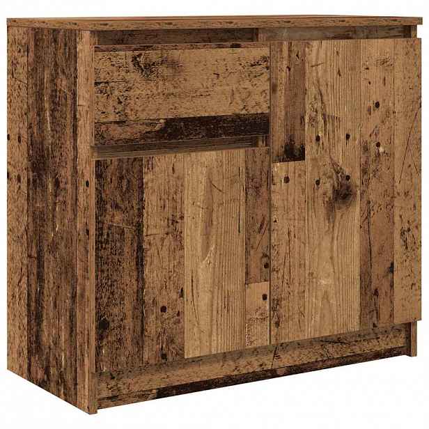vidaXL Příborník se zásuvkou Staré dřevo 71x35x65 cm kompozitní dřevo