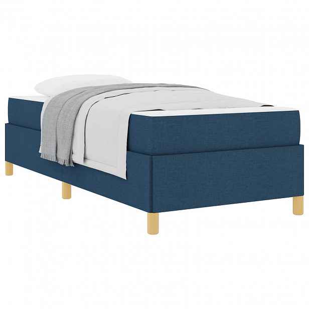 vidaXL Rám postele Modrá 100 x 200 cm textil