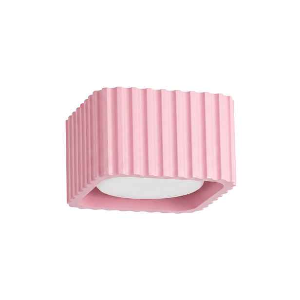 Sollux Lighting Riff stropní spot růžový čtvercový 1xGX53 10W IP20