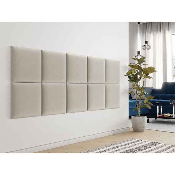 Čalouněný panel na zeď 42x42 PAG - béžový