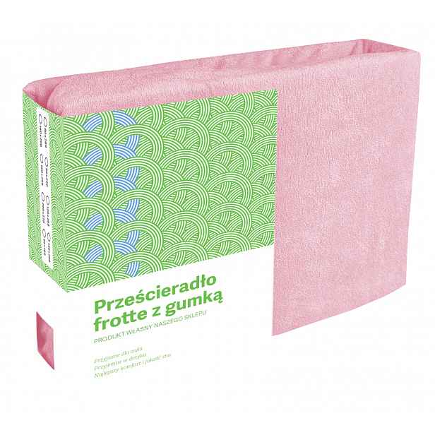 Froté Prostěradlo S Gumičkou Růžové 200x220 Růží Husté Na Matrace