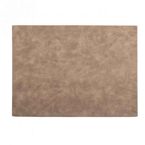 Hnědé prostírání z imitace kůže ZicZac Troja Rectangle, 33 x 45 cm