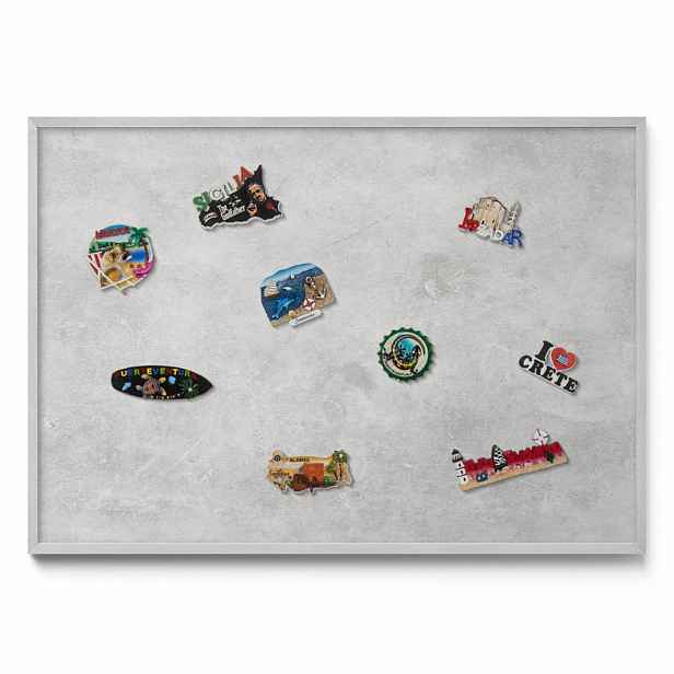 TULUP MAGNETICKÁ TABULE 100x70 cm stříbrný rám – Stylový mramorový kámen
