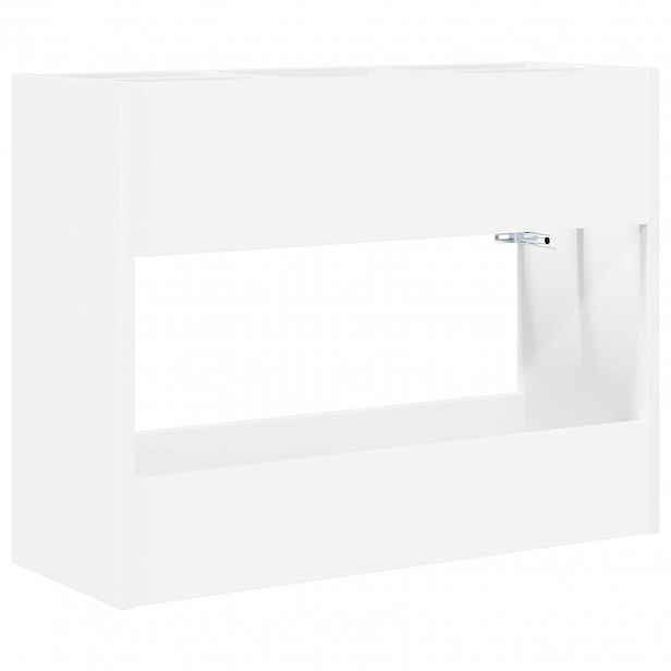 vidaXL Stojan na slunečníky Bílá 65 x 24 x 50 cm Kompozitní dřevo