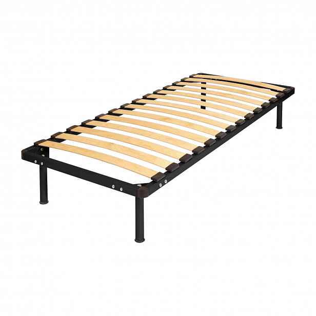 Kovová postel VALESKA 90x200 cm, černá