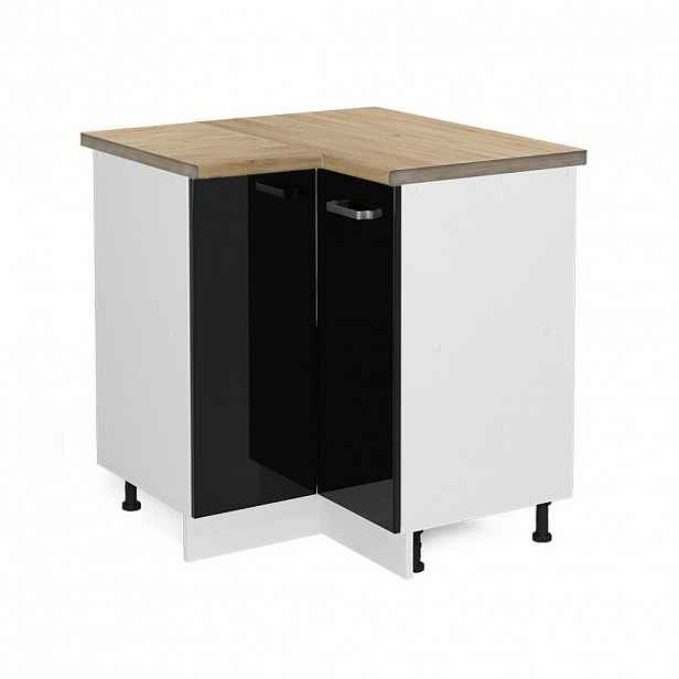 Vicco ROHOVÁ SKŘÍŇKA R-Line Černý vysoký lesk 75.6 cm , PD Dub